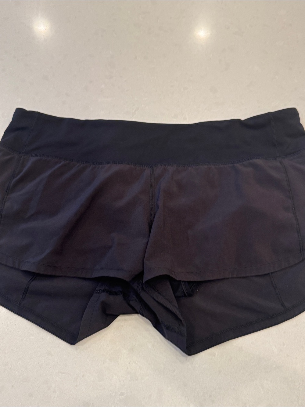 lululemon athletica Black Double-Layer Athletic Shorts